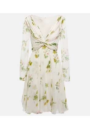 Giambattista Valli Twisted floral silk georgette minidress