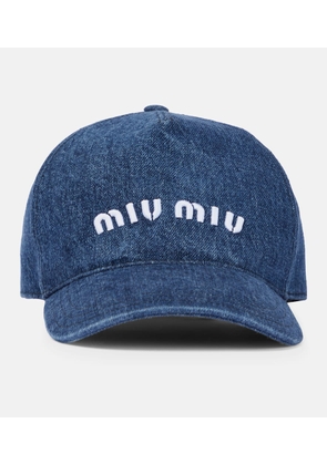 Miu Miu Logo denim cap