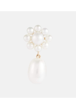 Sophie Bille Brahe Chambre de Fleur 14kt gold single earring with freshwater pearls