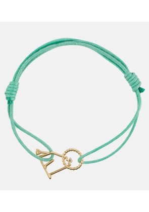 Aliita Lion 9kt gold cord bracelet with sapphire
