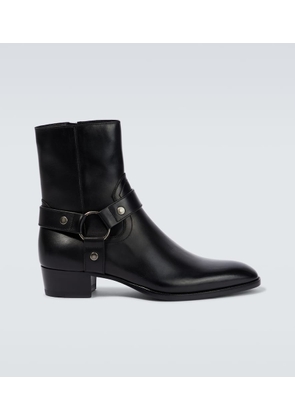 Saint Laurent Wyatt Harness leather ankle boots
