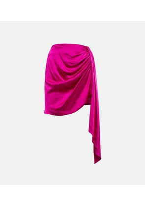 Simkhai Mae asymmetric draped mini skirt