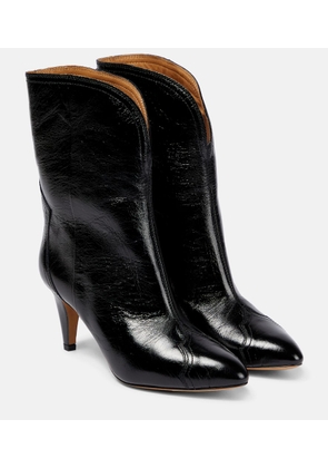 Isabel Marant Dytho crinkled leather ankle boots