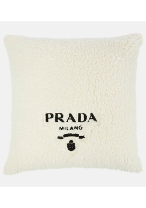 Prada Logo wool, silk and cashmere cushion