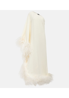 Taller Marmo Ubud feather-trimmed gown