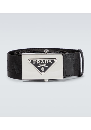 Prada Technical fabric logo belt