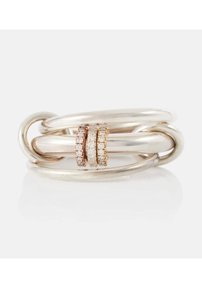 Spinelli Kilcollin Gemini sterling silver ring with white diamonds
