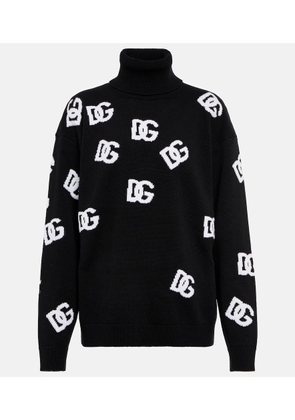 Dolce&Gabbana DG virgin wool turtleneck sweater