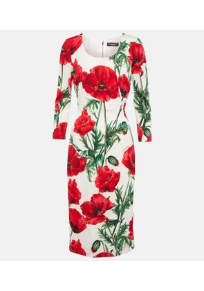 Dolce&Gabbana Floral-printed silk-blend midi dress