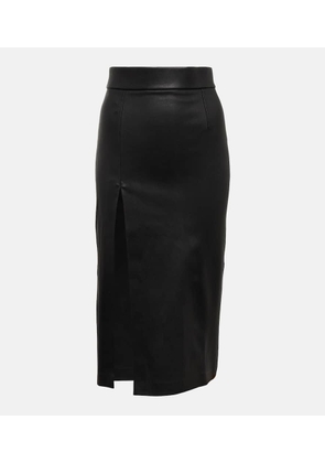 Stouls Lea leather midi skirt