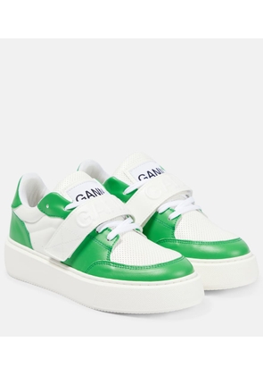 Ganni Faux leather sneakers