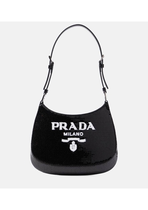 Prada Cleo Small sequined shoulder bag