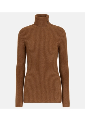 Saint Laurent Ribbed-knit wool and cashmere turtleneck sweater