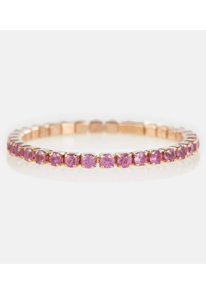 Shay Jewelry Thread 18kt rose gold ring with pink sapphires