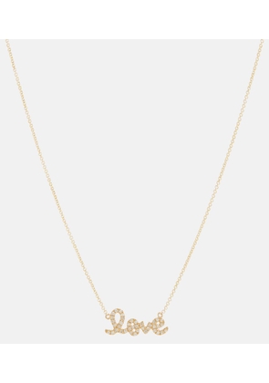 Sydney Evan Love 14kt gold necklace with diamonds