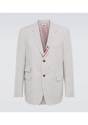Thom Browne Tricolor pinstriped cotton blazer