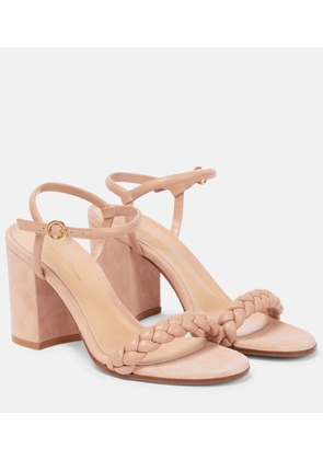 Gianvito Rossi Cruz 80 leather and suede sandals