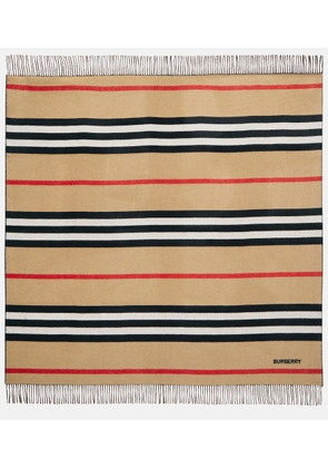 Burberry Icon Stripe cashmere and wool blanket