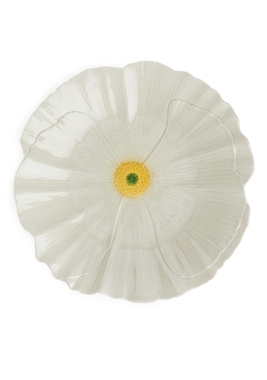 San Raphael Wild Flower Centrepiece Plate, 40 cm - White