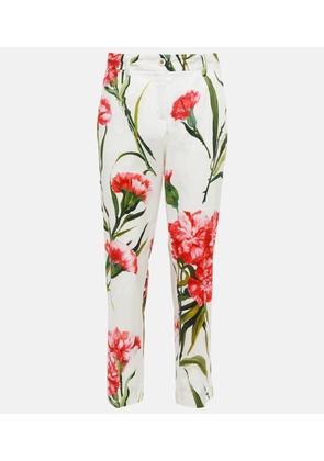 Dolce&Gabbana Floral cotton-blend straight pants
