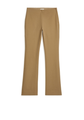 Cotton Stretch Trousers - Beige