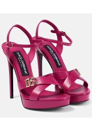 Dolce&Gabbana DG leather platform sandals