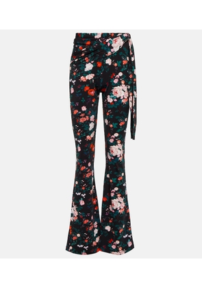 Rabanne Floral high-rise straight pants