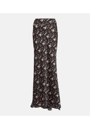 Rabanne Floral high-rise maxi skirt