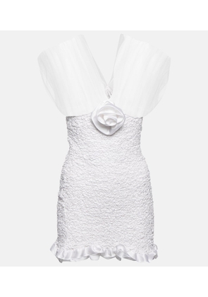 Alessandra Rich Textured silk minidress