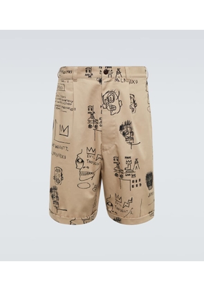 Junya Watanabe x Basquiat printed cotton shorts