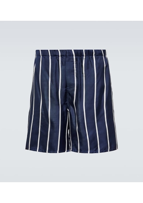 Ami Paris Striped silk shorts