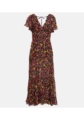 Rixo Delicia floral georgette maxi dress
