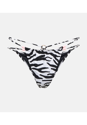 Reina Olga Theresa zebra-print bikini bottoms