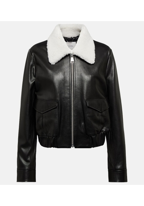 Dorothee Schumacher Shearling-trimmed leather jacket