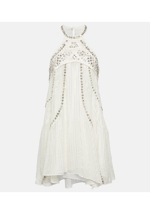 Isabel Marant Orfra embellished silk-blend minidress