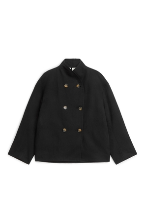 Linen Cotton Jacket - Black