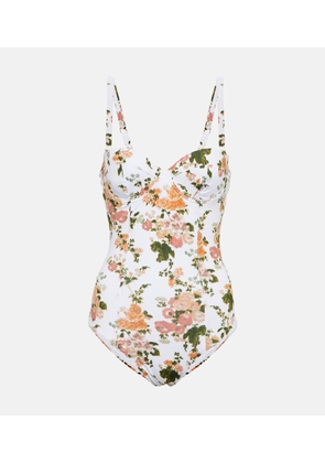 Erdem Amilia floral swimsuit