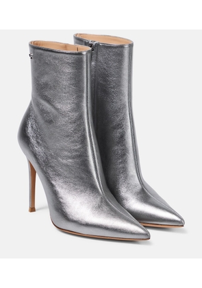 Gianvito Rossi Metallic leather ankle boots