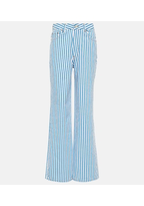 Ganni Magny striped high-rise straight jeans