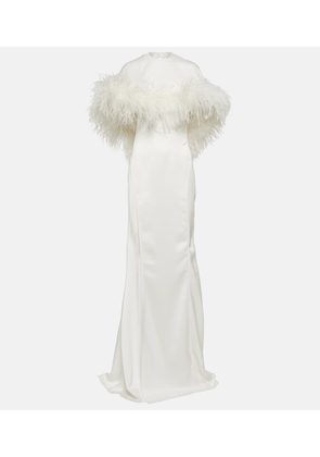 The Attico Feather-trimmed gown