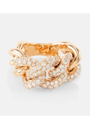 Pomellato Catene 18kt rose gold ring with white diamonds