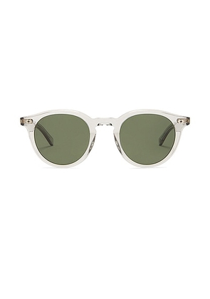 Garrett Leight Clune X Sunglasses in Light Grey & Pure Green - Light Grey. Size all.