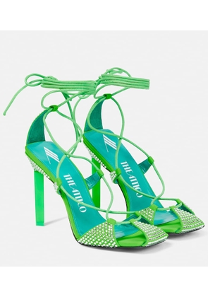 The Attico Adele lace-up crystal-embellished sandals