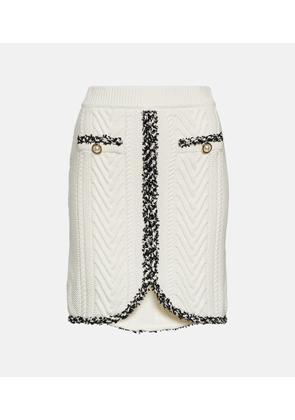 Rebecca Vallance Demy cable-knit cotton miniskirt