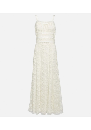 Rodarte Floral lace and tulle maxi dress