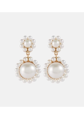 Sophie Bille Brahe Deux Jeanne 14kt yellow gold single earring with pearls