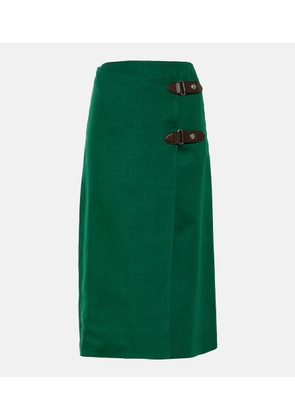 Loro Piana Linen and wool midi skirt