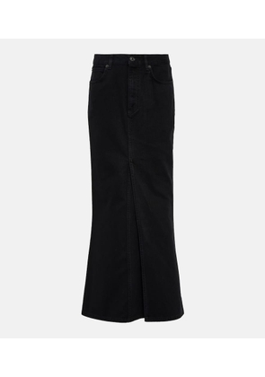 Balenciaga Mid-rise denim maxi skirt