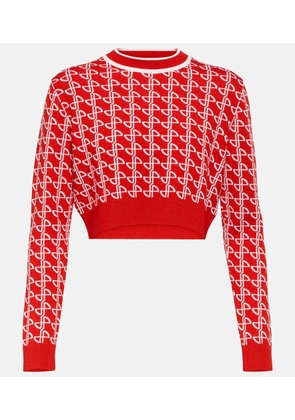 Patou Logo jacquard wool sweater