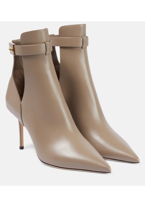 Jimmy Choo Nell 85 leather ankle boots